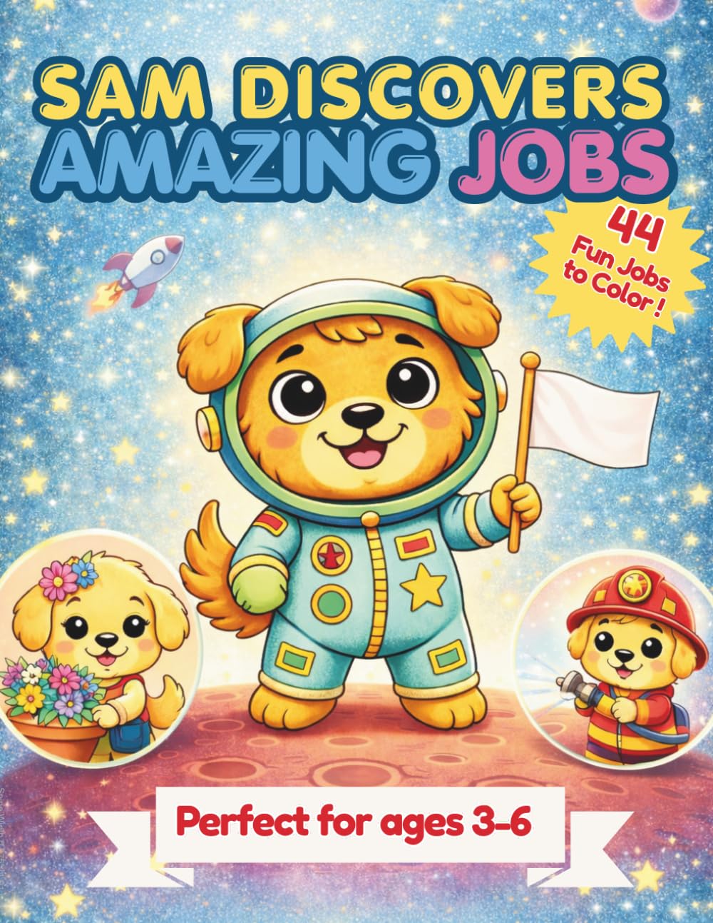 Sam Discovers Amazing Jobs: A Career Discovery Coloring Book for Ages 3–6