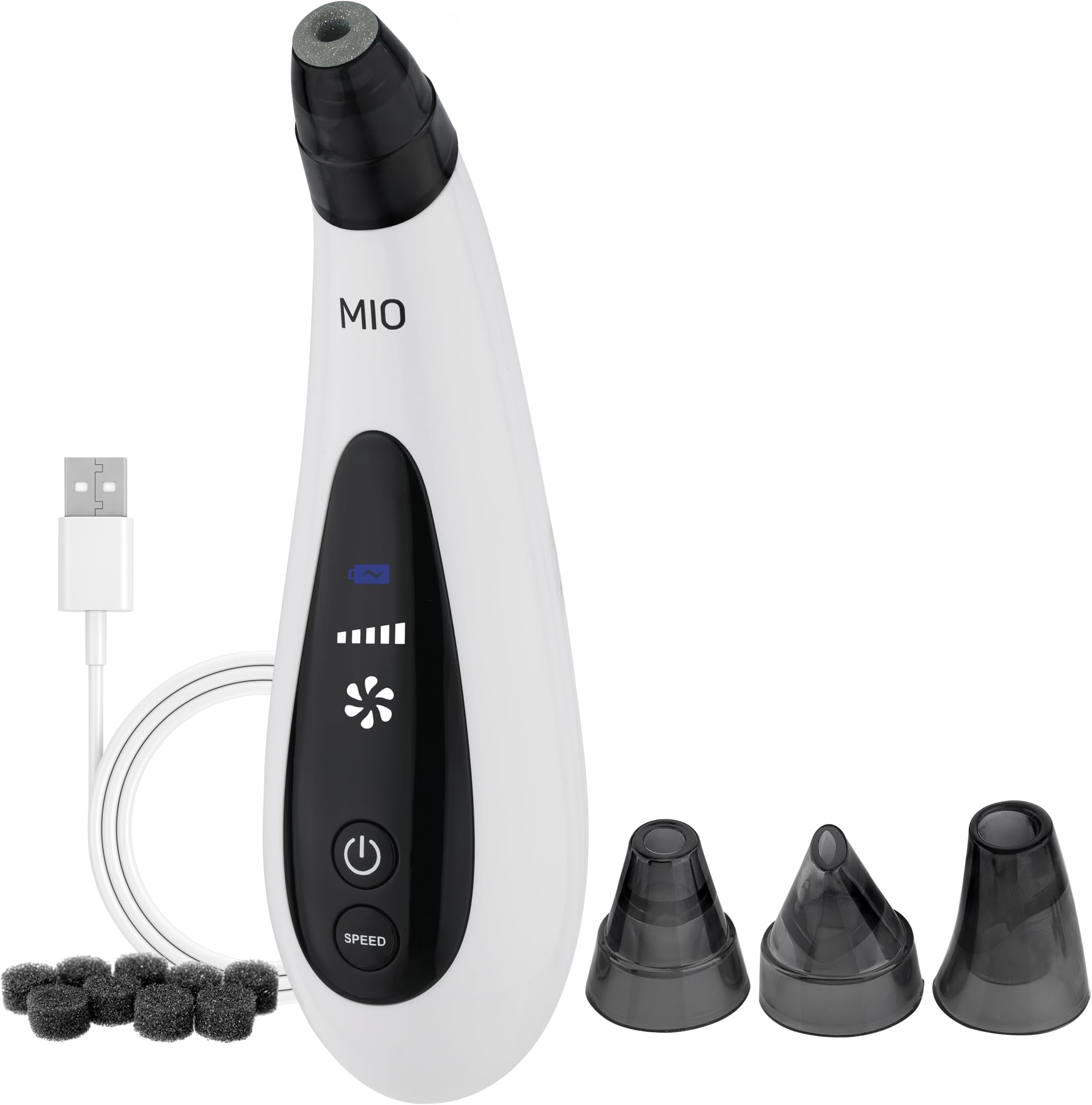MIO - Diamond Tip Microdermabrasion Blackhead Remover, Pore Cleansing, & Resurfacing System - Reduces Acne Scars, Wrinkles, and Exfoliates for Clearer Skin