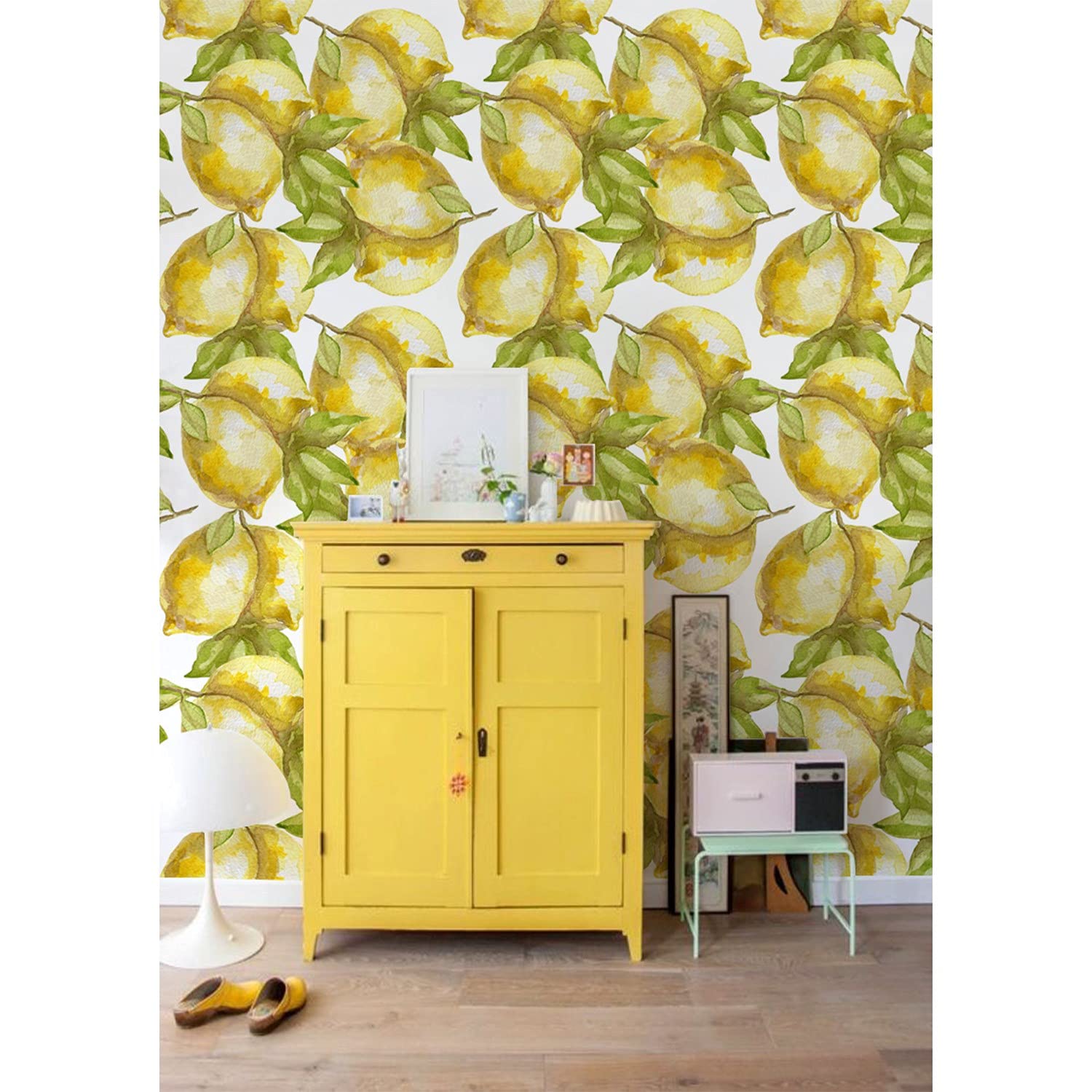 Papier Peint Décoration Meuble Chambre Salon Fruits de Citron Coloray Muralo Latex 250x104