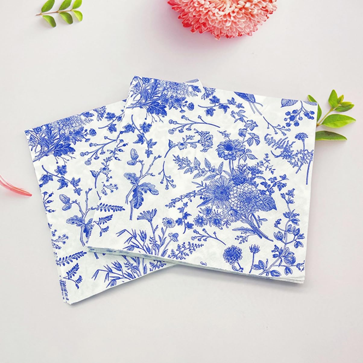 Blaue Papierservietten 100 Stück aus Papier für Partys