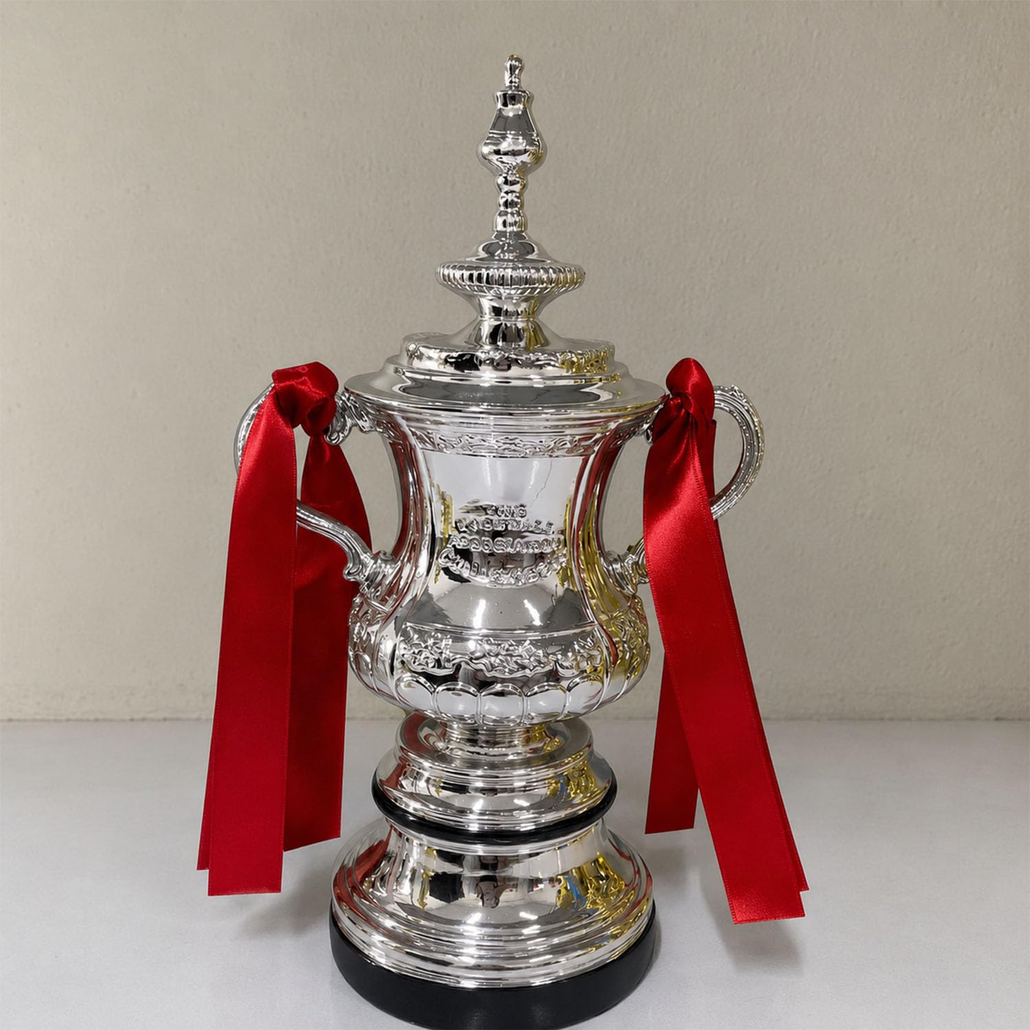 Inglaterra Réplica De Trofeo De Campeón La Copa FA De Fútbol | Trofeo de campeón en resina plateada, recuerdo deportivo coleccionable para oficina y regalo para aficionados