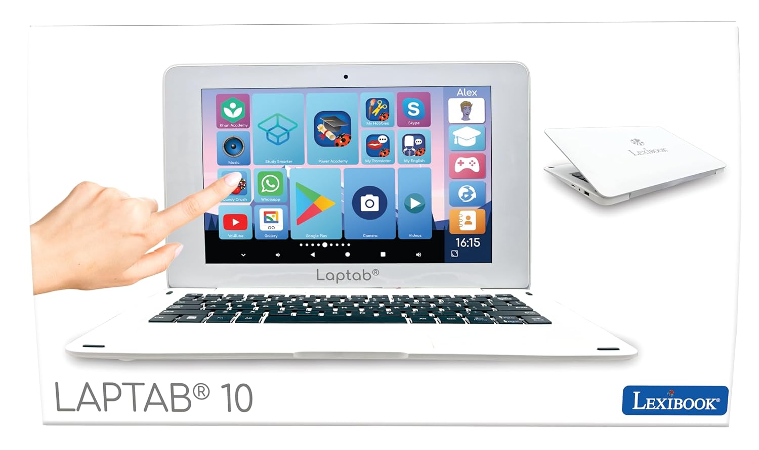 Lexibook, LAPTAB® 10, Laptop with touch screen, Designed for the whole family, Educational and Fun content, Powered by Android™, Parental control, Ultra thin and light, LT10EN - Image 5