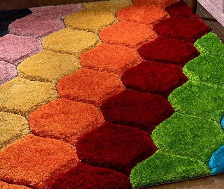 Image of Royal Look Edition Large 60 X 96 Inch Carpets for Home | Premium Shaggy Fur Rug Runner | Anti-Skid Bedroom Carpet |Premium Living Area Office Sofa Room (5X8 feet)