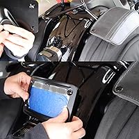 Vista 4 de 3148 Soporte de placa de matrícula curvado inclinado con marco compatible con Harley Davidson montaje de 3 agujeros (negro)