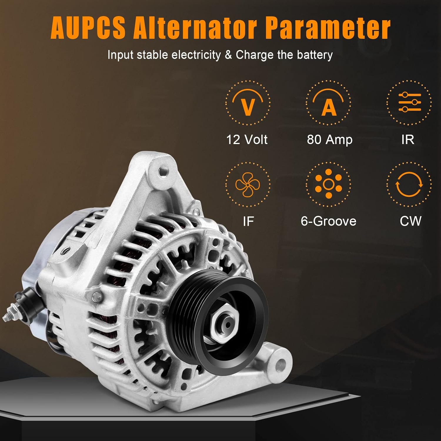 Alternator 80 Amp/12 Volt Compatible for Toyota for Corolla 1998-2002 for Chevrolet for Prizm 1998-2002 - 13756 AND0177 400-52037