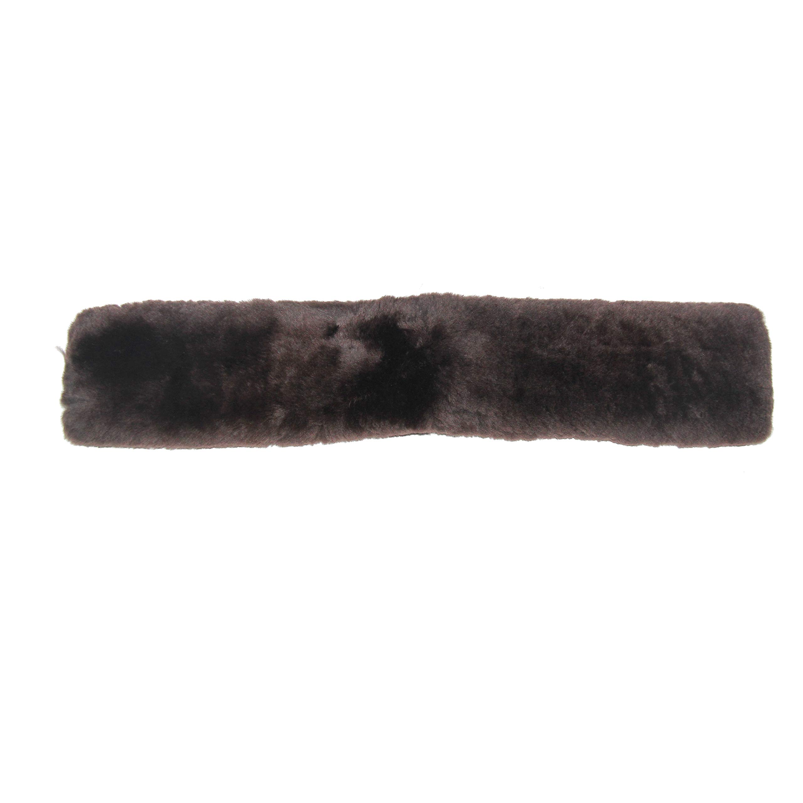 Protector de Nariz de Cordero para la Nariz, Tubo de Piel de Cordero, para Brida Halter, Tocado de Piel de Oveja Genuina, Negro, marrón, Naturaleza, 2 tamaños (28 o 32 cm), marrón