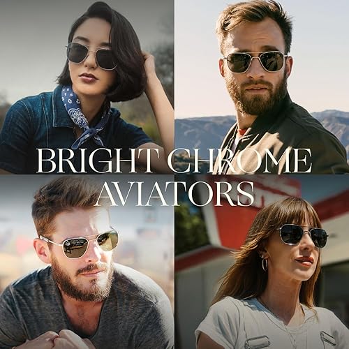 Miniatura 8 de Randolph Eyewear Aviator Sunglasses for Men & Women  Non-Polarized & Polarized Lenses Bright Chrome UV Protection Sunglasses