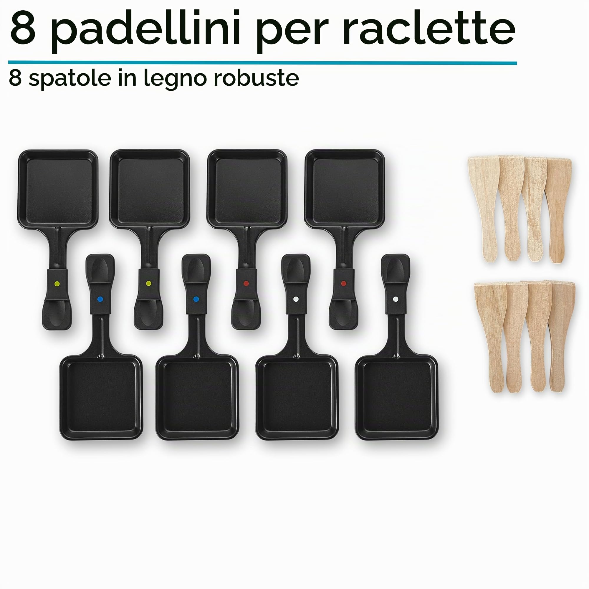 Dispositivo per raclette per 8 persone, griglia da tavolo, barbecue elettrico, con piastra in pietra naturale e rivestita, elemento riscaldante in acciaio inox, 1400 Watt