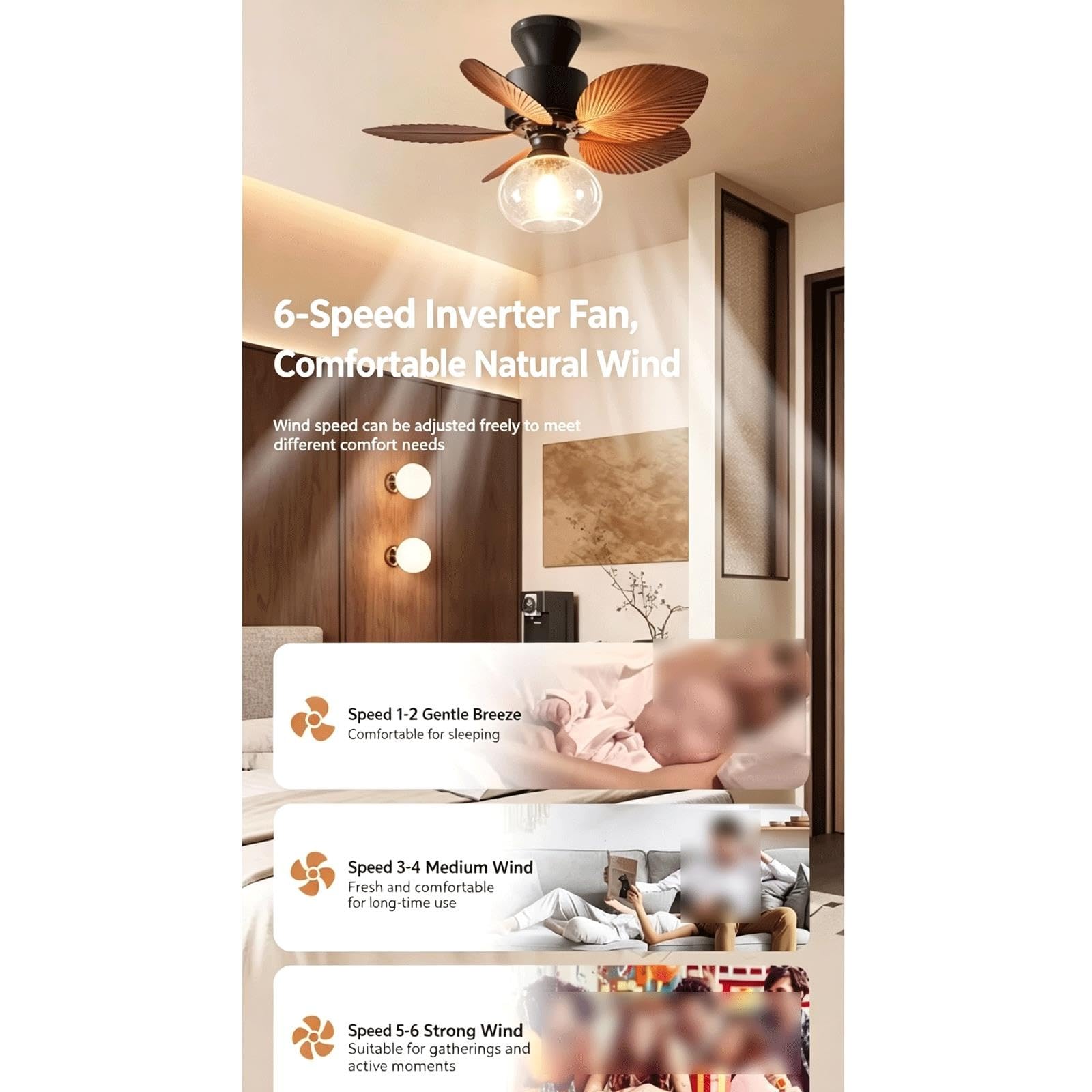Luces for Ventiladores de Techo Fandelier LED de 32 Pulgadas