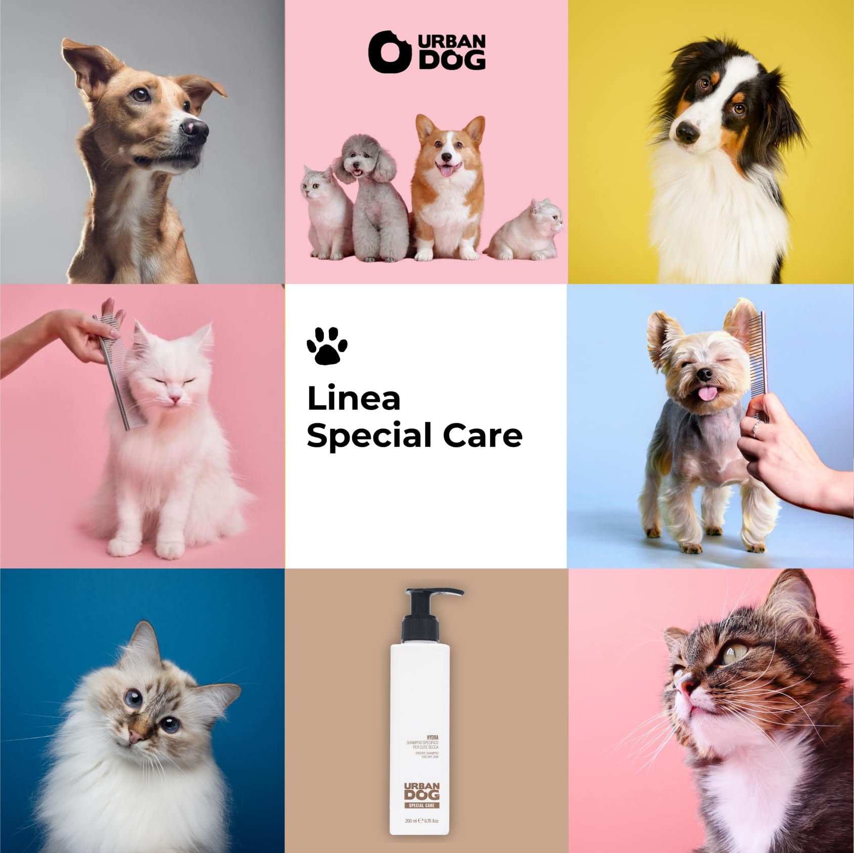 Urban DOG HYDRA | Shampoo specifico per cute secca 1000ml | azione idratante e lenitiva