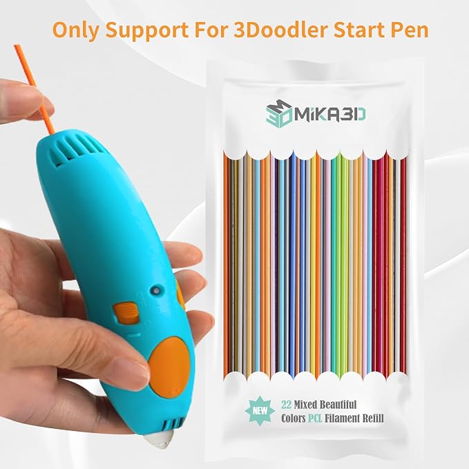 22 colores filamento PCL recarga para lápiz 3D 3Doodler Start miniatura 2
