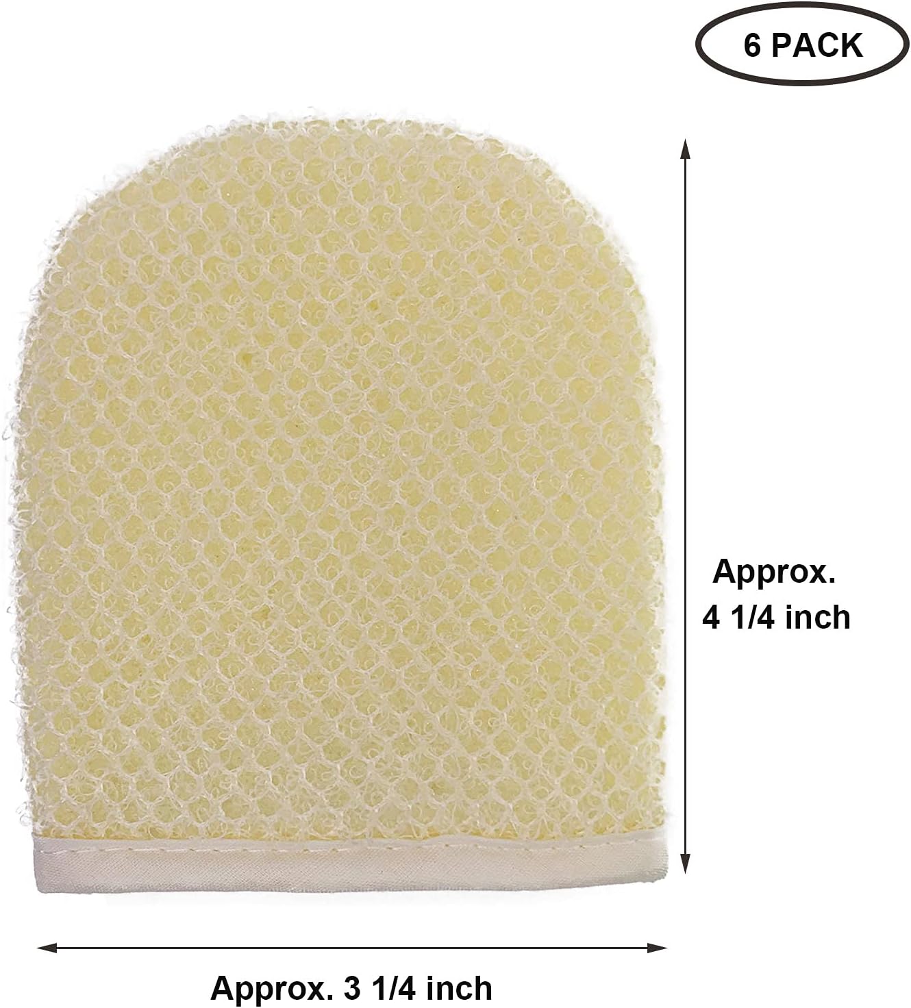 PPHAO Facial Cleansing Sponge - Exfoliating Facial Cleansing Cloths Gloves Mitts - Softweave Exfoliating Washcloths - 6 Pack - Image 2