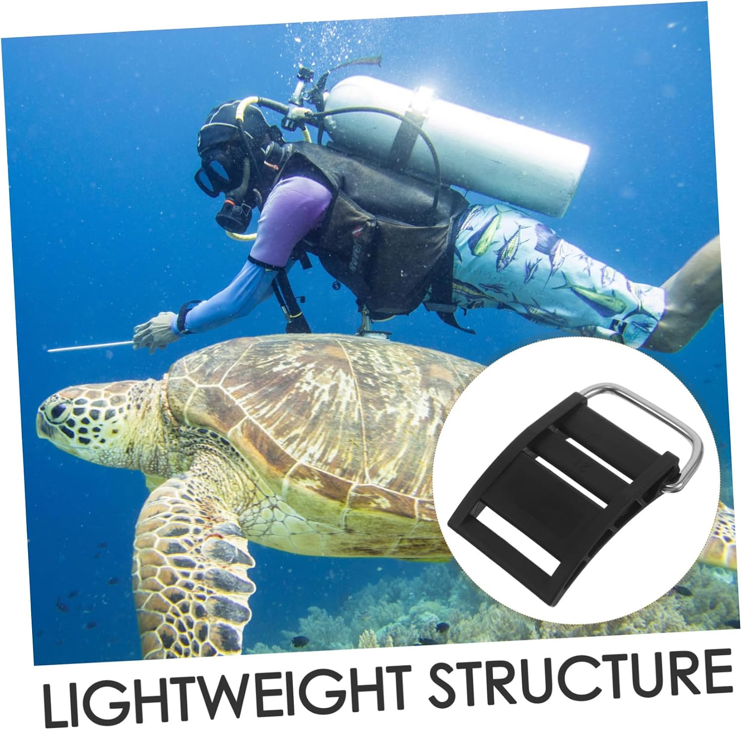 YARNOW Scuba Diving Tank Cam Buckle Featuring Stainless Steel and Plastic Construction, Portable Design for Reliable Bottle Connection in Underwater Activities and Diving Gear