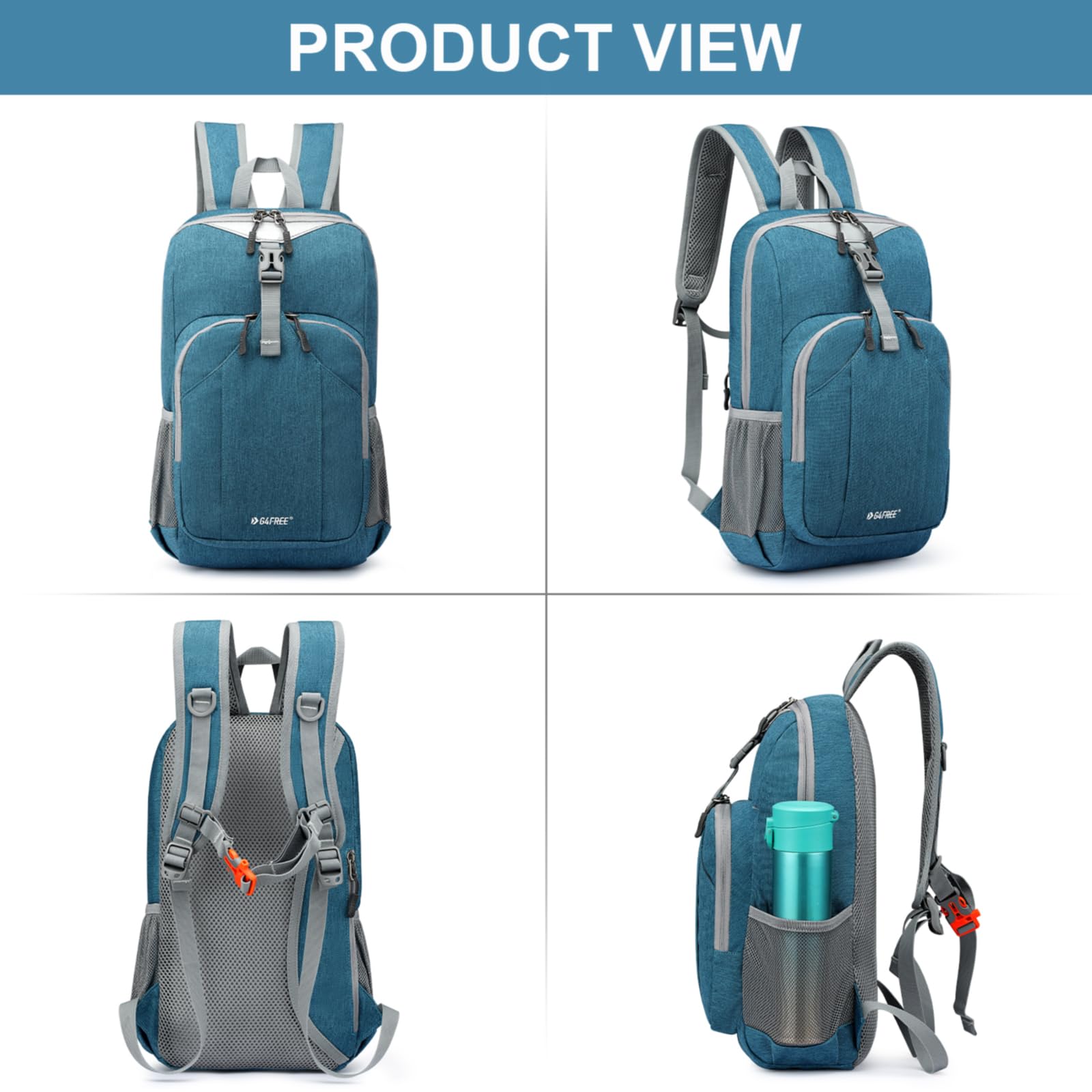 G4Free 10L kleinen Rucksack Wandern Rucksack Mini Daypacks Mehrzweck-Reisen Wandern Radfahren Wandern für Männer Frauen