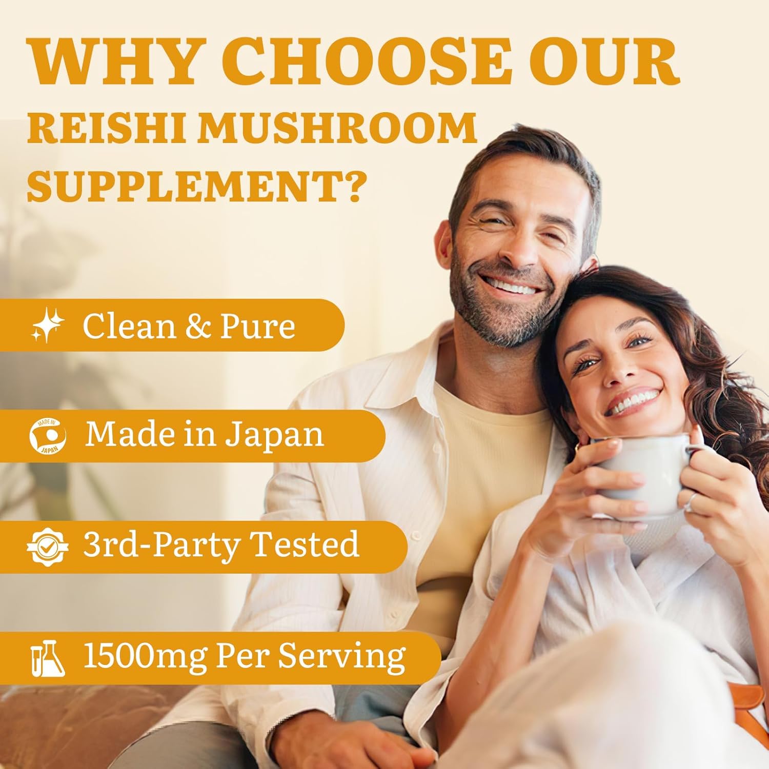 Japanese Reishi Mushroom Supplement 800mg with Reishi Mushroom Extract 500mg & Shell-Broken Spores 200mg,Organic Mushroom Capsules for Immune System - Real Fruiting Body (Pack of 2) - Image 4