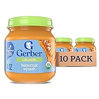 Vista 14 de Gerber etapa 1 alimento para bebés orgánico, frasco de plátano, alimento de fruta para bebés, puré de plátano, sin OMG, 10