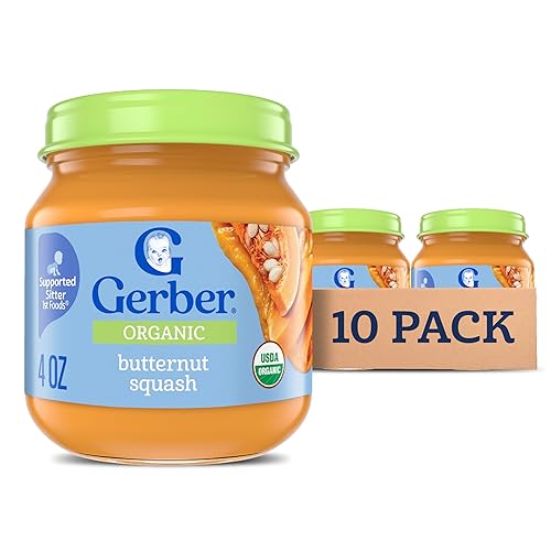 Miniatura 14 de Gerber etapa 1 alimento para bebés orgánico, frasco de plátano, alimento de fruta para bebés, puré de plátano, sin OMG, 10