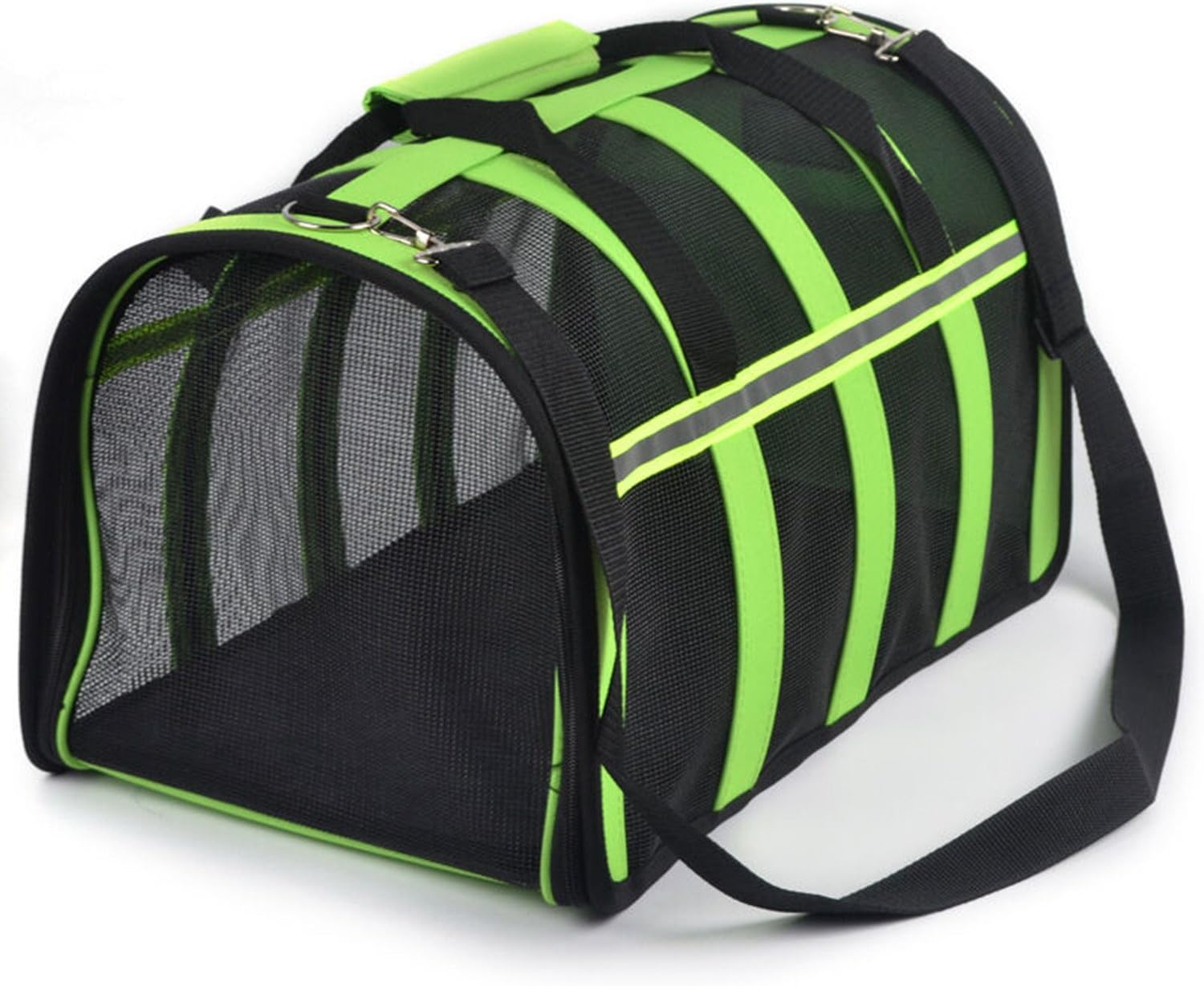 Zmal Pet Travel Carrier Backpack single shoulder Bag with Lightweight Fabric Pet Carrier Crate，Portable Dog Cat Handbag Outdoor Pet Shoulder Bag Foldable Travel Tote Carrying Bag， Airline Approved Comfortable Duffle Bags (Large：17*10.6*10.2（Long*Wide*High）, Green)