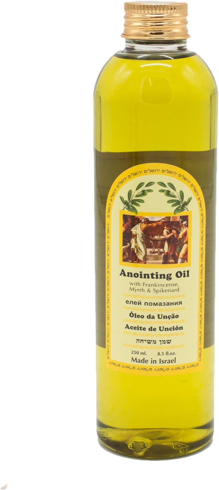 Anointing Oil 250 ml - 8.5fl oz From Holyland Jerusalem (Frankincense Myrrh & Spikenard)