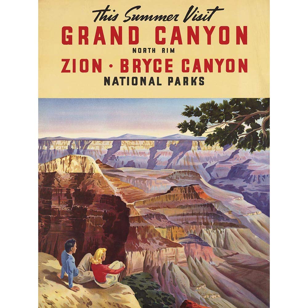 Wee Blue Coo Travel Summer Grand Canyon North Rim Bryce National Park Art Print Poster Wall Decor 12X16 Inch