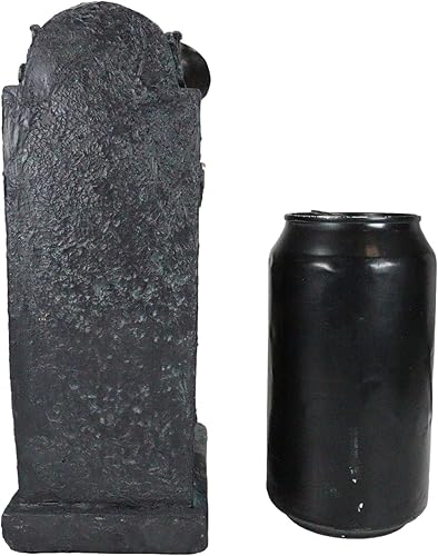 Miniatura 6 de Ebros Gift Eternal Afterlife Esqueleto estreñido con sombrero de copa y cuervo sentado en el inodoro RIP cementerio mientras lees estatuilla de