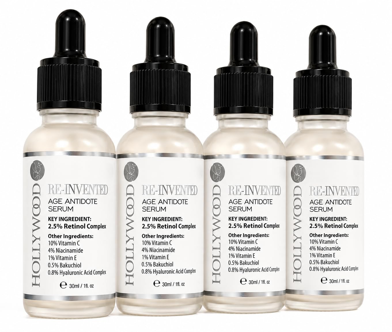 Lifting Viso in Flacone - Siero al Retinolo al 2,5%, PLURIPREMIATO, per un Supporto Ottimale contro l'Invecchiamento. 5 VOLTE PIÙ EFFICACE con 11% di Acido Ialuronico, 20% di Vitamina C & E. 30ml