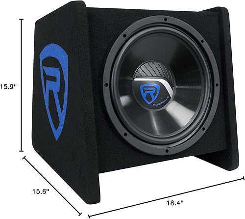 Miniatura 11 de Rockville RV12P - Subwoofer de audio para automóvil de 12" 600W en caja de recinto sub ventilada, 4 ohmios, graves de alto rendimiento, construcción