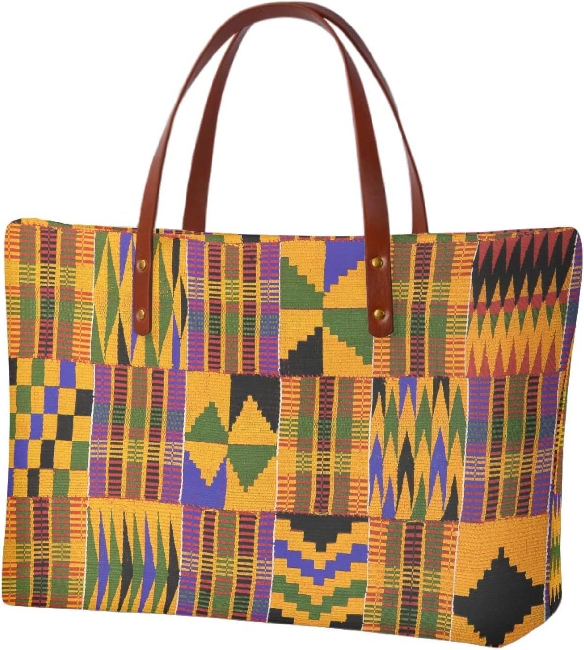 SannovoAfrican Tribal Ethnic Print Women Tote Shoulder Bags Casual Handbag