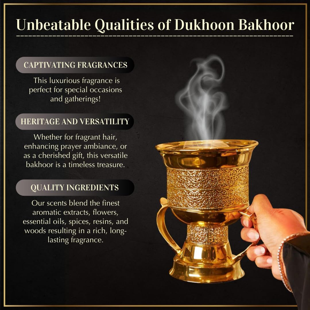 Dukhoon Al Khaleeji Oud Bakhoor by Dukhni | Authentic Arabic Bakhoor Incense | 40 gm jar | Handmade, Luxurious | Zesty Oriental Blend | Perfect for Prayer, Ramadan & Eid Gift Hampers