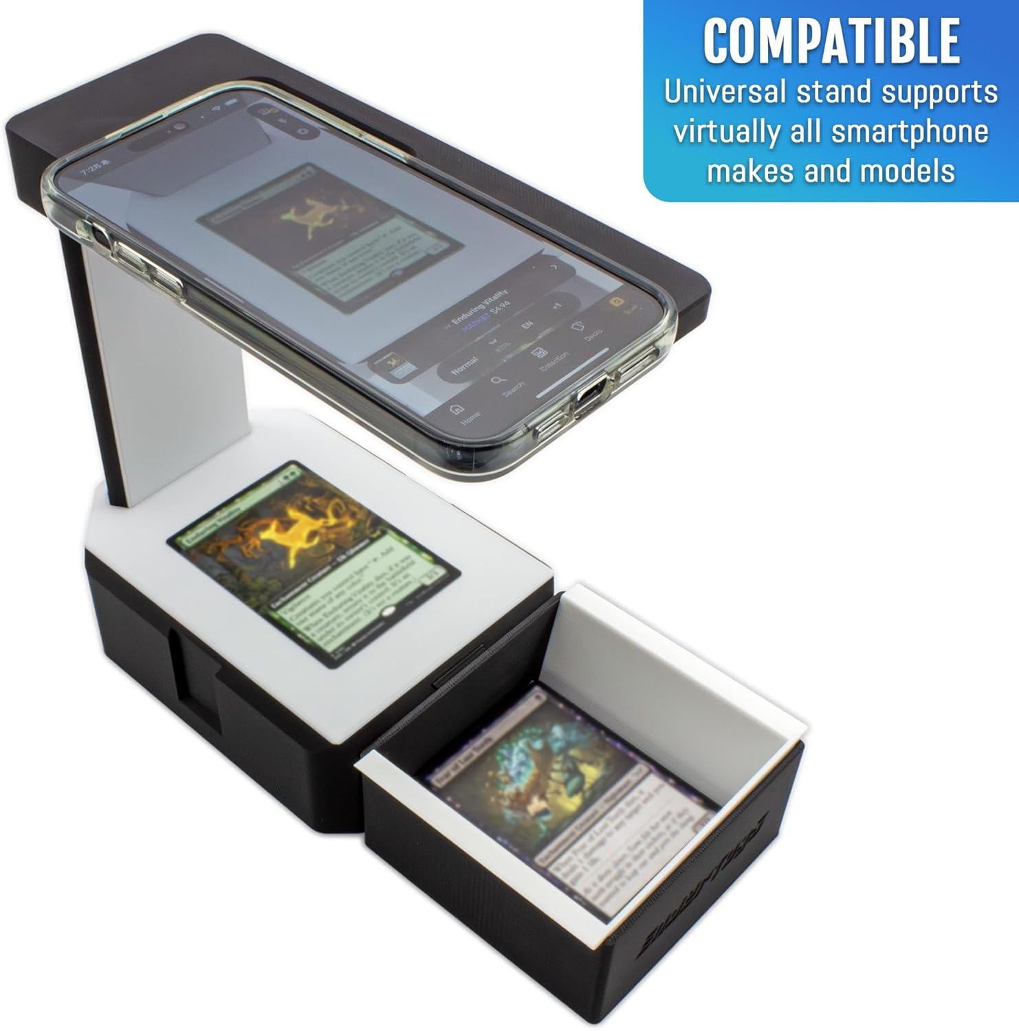 Scan Station Deluxe Set - TCG Scanner Stand for Sleeved and Unsleeved MTG Trading Cards - Catalog, Sort and Organize Your Bulk by Price or Rarity - Best with Manabox App