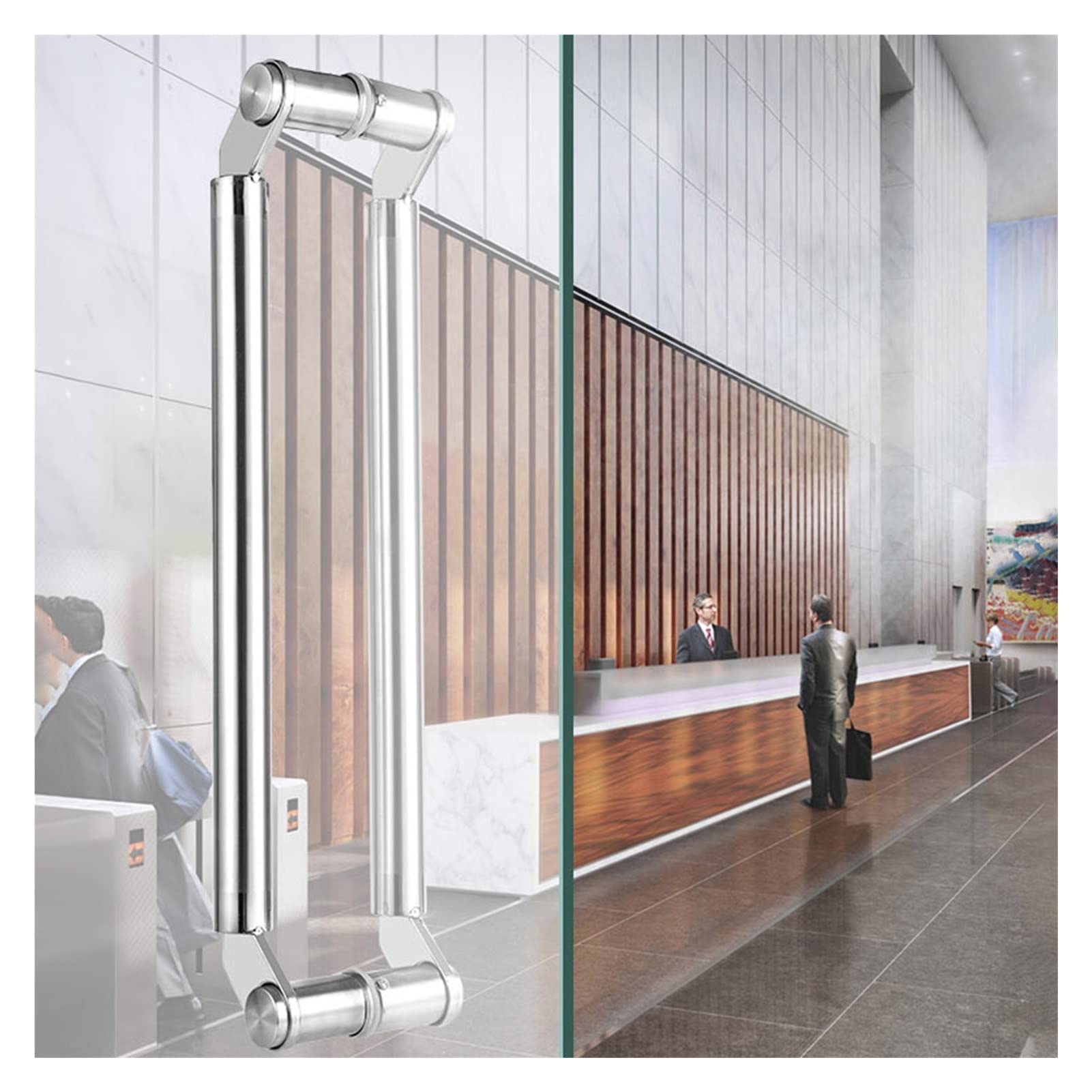 Poignée de porte en acier inoxydable 33 pouces pour maison design