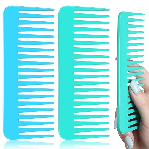 Miniatura 103 de Patelai Peine de dientes anchos, peine desenredante grande para cabello rizado, húmedo y seco, sin mango, accesorios desenredantes (ámbar)