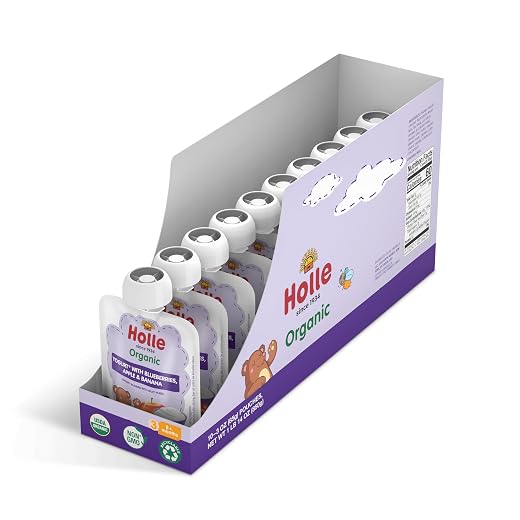 Holle - Organic Baby Yogurt Pouches - Apple, Banana & Berries - 10 Pouches