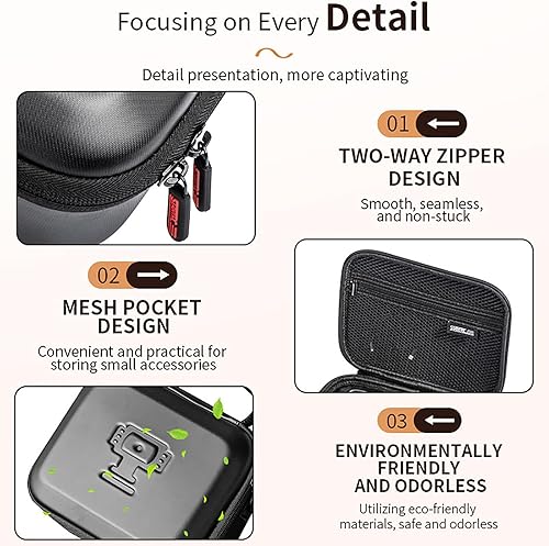 Miniatura 8 de Osmo Pocket 3 Funda de transporte, portátil de piel sintética, bolsa de viaje para DJI Osmo Pocket 3 Creator Combo Accesorios