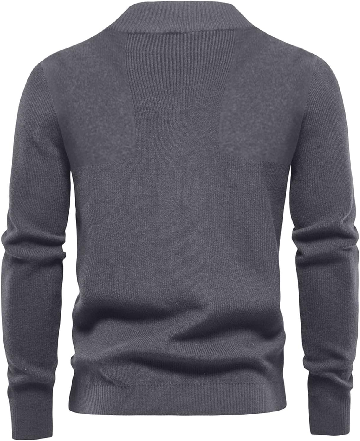 Ymosrh Mens Sweater Men's Casual Comfort Quarter Zip Thick Early Fall Deer Plush Sweater Top Men Holiday Sweater