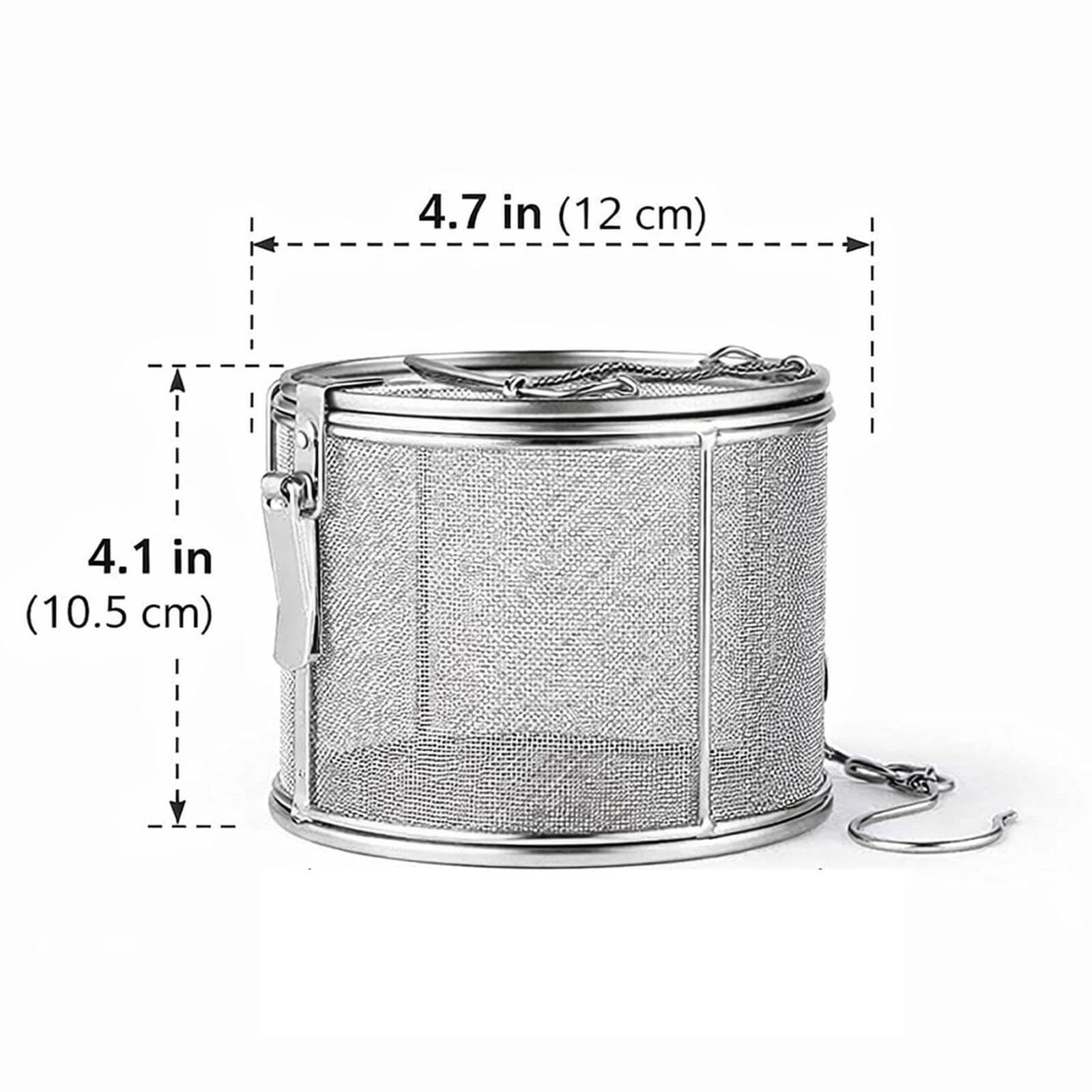 Colcolo Infuseur à thé portable en avec chaînette, panier à épices polyvalent, passoire à assaisonnement, infuseur à thé et épices pour restaurant, Diamètre 12cm