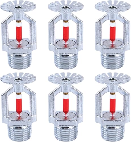 ACYOGIE Lot de 6 têtes d'arroseur d'incendie – Cuivre chromé, 1,27 cm NPT 68,3 °
