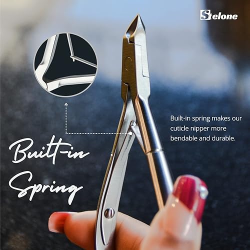 Miniatura 9 de Tijeras para cutículas de alta calidad, pequeñas tijeras curvadas de acero inoxidable para manicura y belleza para mujer