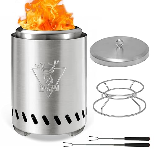 YEFU Tabletop Fire Pit 7.5 x 5.5 in, Low Smoke