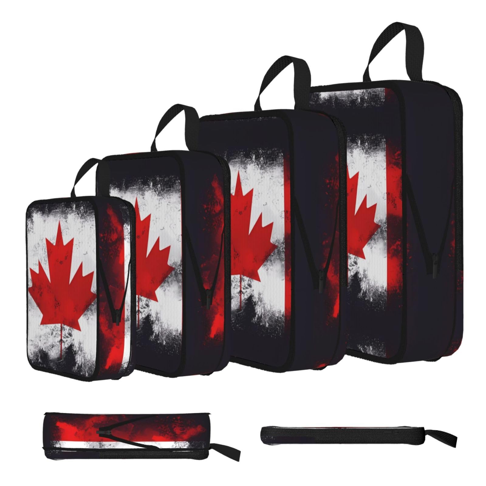 Canadian flag Compression Packing Cubes 4 Piece Set
