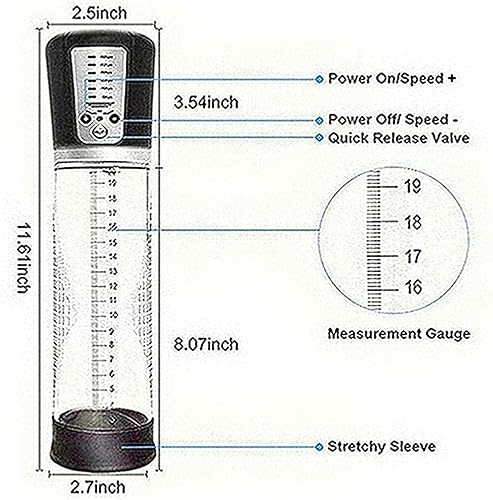 Miniatura 2 de Enhancement Vacuum Pumps Air Pressure Device, Increase Sizes Growth Automatic Pump, Electric Massager Enlargement Silicone Pocket Strength Suction