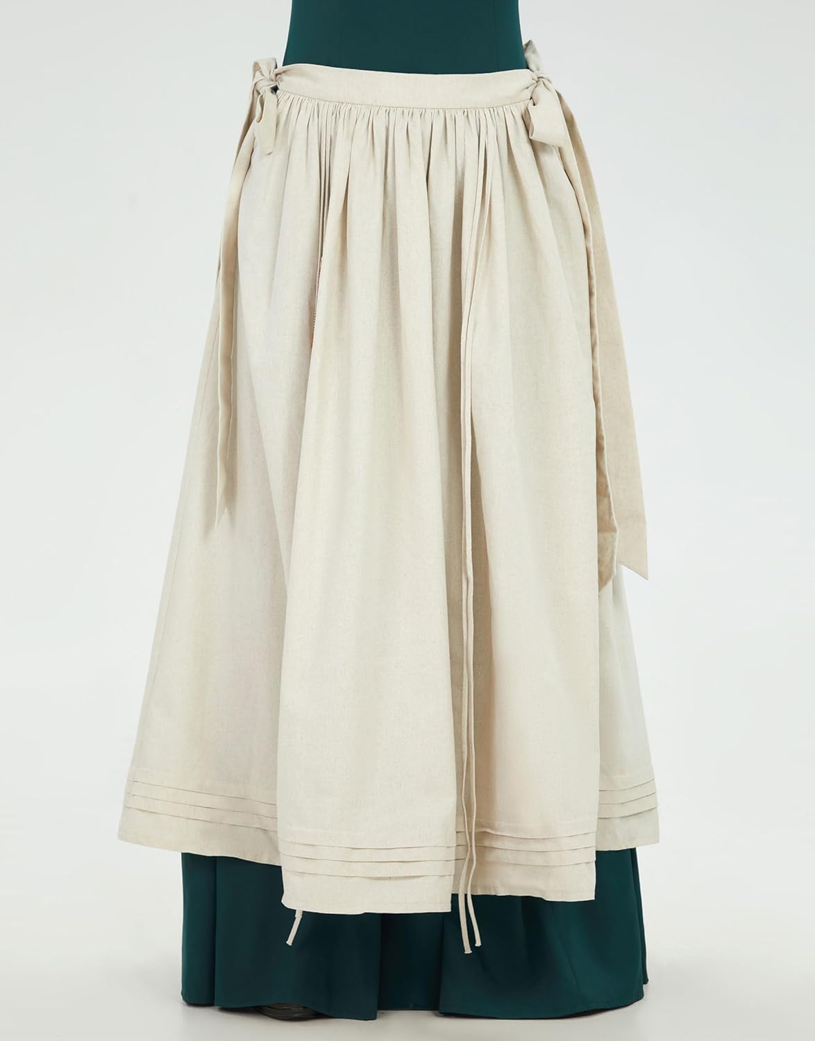 miccostumes Medieval Renaissance Apron Skirt and Coif Cap Medieval Peasant Cosplay Accessory for Halloween