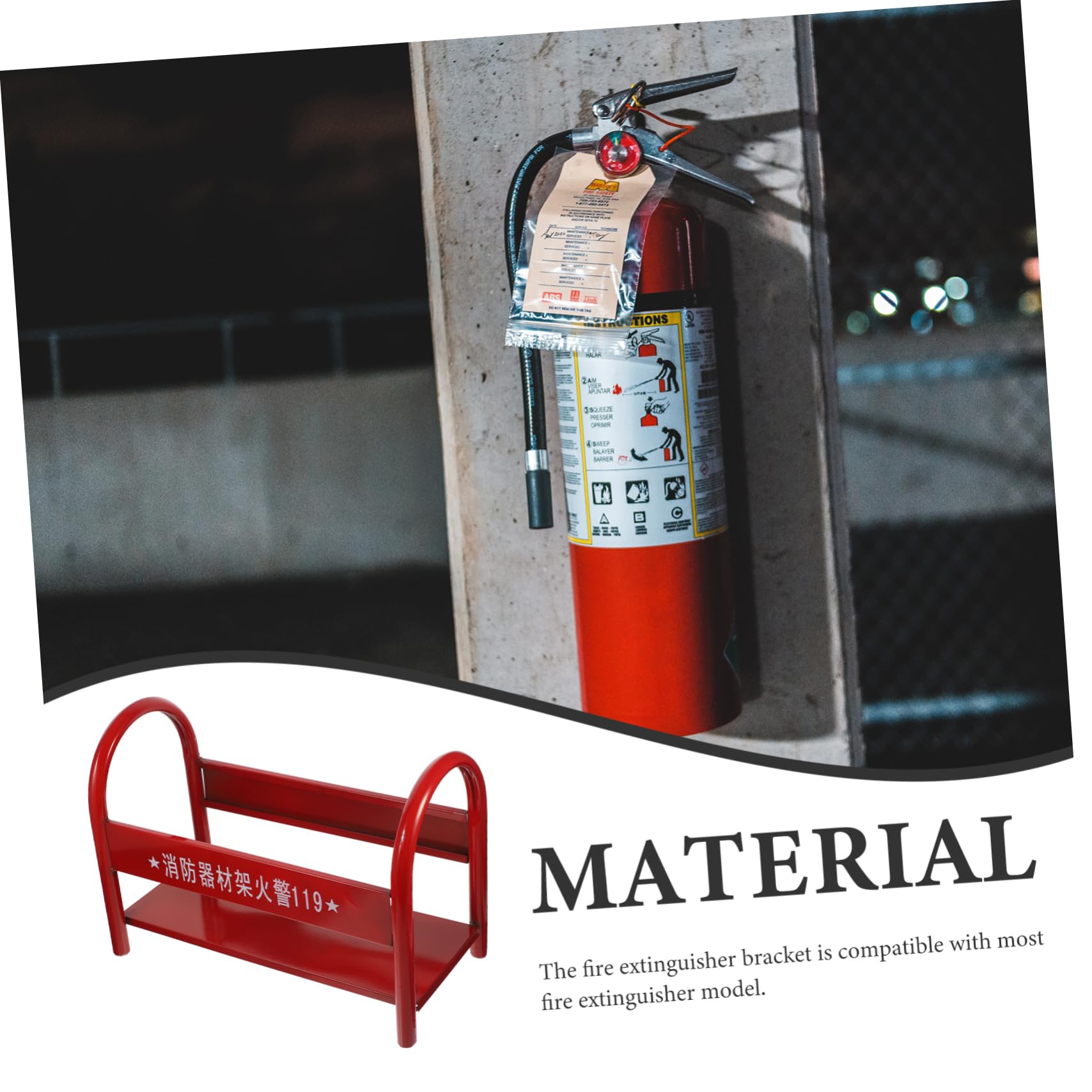 Soporte De Metal Para Extintor De Incendios Estante Resistente Para Almacenamiento De Extintores Para Oficina y Hogar Diseño Práctico y Seguro