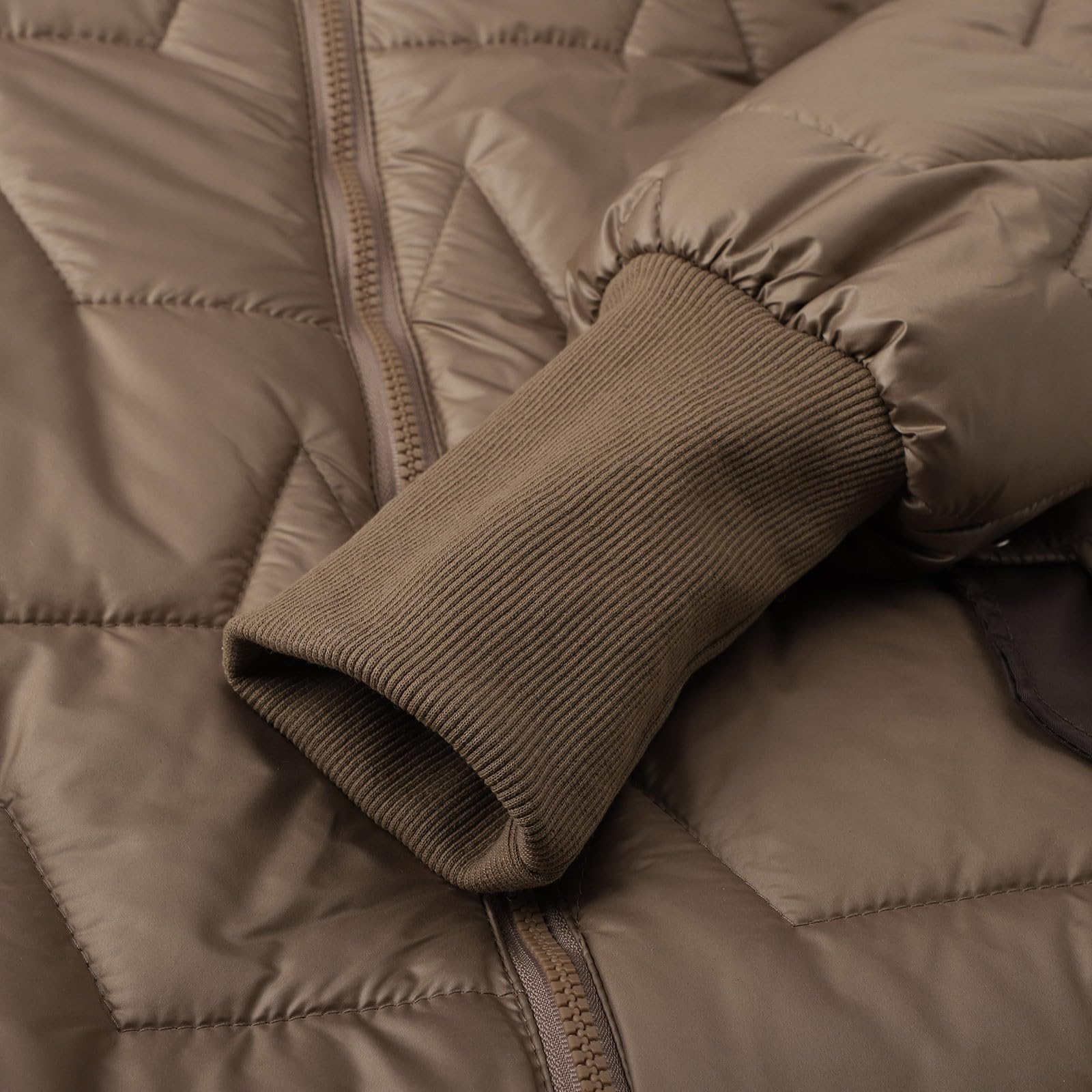 Generico Piumino Invernale di Media Lunghezza da Donna con Cappuccio, Caldo, Taglie Forti Giacca Lunga in Piumino con Cerniera Cappotto Trapuntato Spesso per l'Uso all'Aperto in Inverno