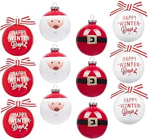 Palline In Rosso E Bianco Da Addobbi Per Albero Di Natale Decorazioni Natalizie 78639583
