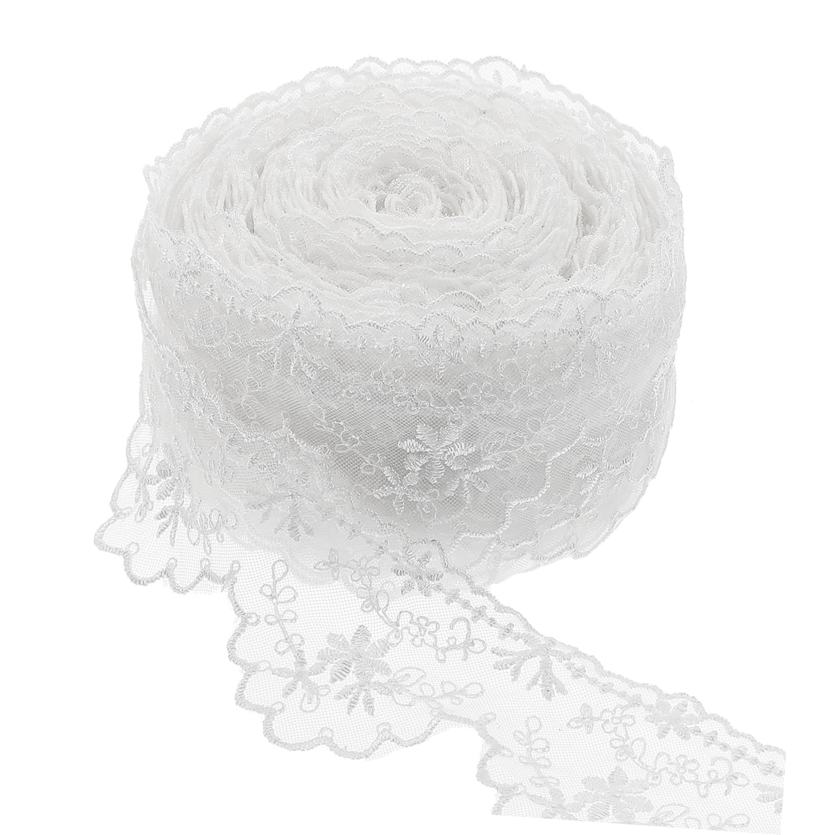 Operitacx 2rollos Cinta De Encaje Decorativa Para Manualidades Bordes De Encaje Resistente Para Ropa y Accesorios Material De Costura Para Diy Yards