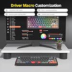 Surmen M75 75% Clavier crémeux sans fil avec joint, pré-ludé triple mode Bluetooth mécanique jeu clavier BT5.0/2.4Ghz/USB avec tampons d'absorption du son Chaud-Swap (Shadow Red)