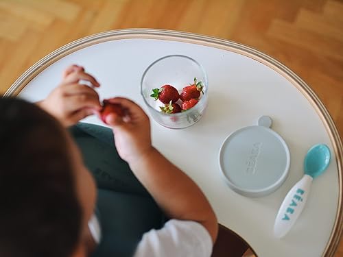 Miniatura 4 de Beaba Babero de silicona para bebé, hecho con silicona suave y flexible, baberos para bebé con recogedor de alimentos para bebés, esenciales para la