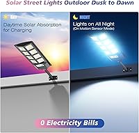 Vista 6 de Luces Solares para Exteriores, Luces LED Solares para Exteriores Impermeables de 6000K, Luces de Inundación Solares para Exteriores con Sensor
