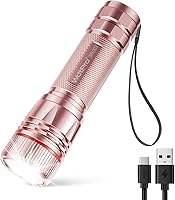 Vista 10 de WdtPro Linternas recargables de alto lúmenes, 1 paquete de 10H de larga duración, súper brillantes, para EDC, linternas LED mini tácticas